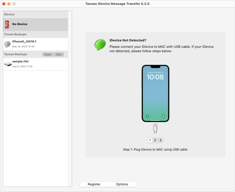 Open Tansee iPhone Message Transfer for Mac